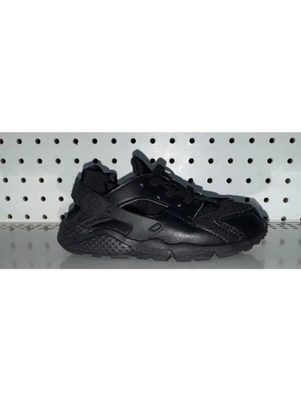 Nike Air Huarache Run TD Triple Black Boys Youth Athletic Running Shoes Size 10C